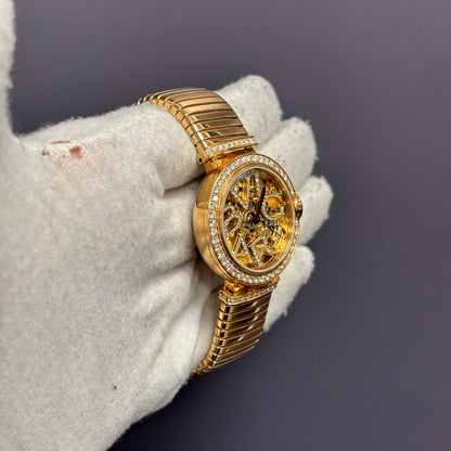 Bvlgari Lvcea 33mm Openwork Dial Watch Ref# 103134 - Happy Jewelers Fine Jewelry Lifetime Warranty