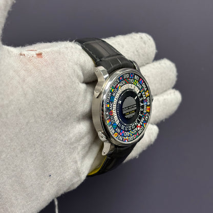 Louis Vuitton Timezone 39mm Black Dial Watch Ref# Q5D20 - Happy Jewelers Fine Jewelry Lifetime Warranty