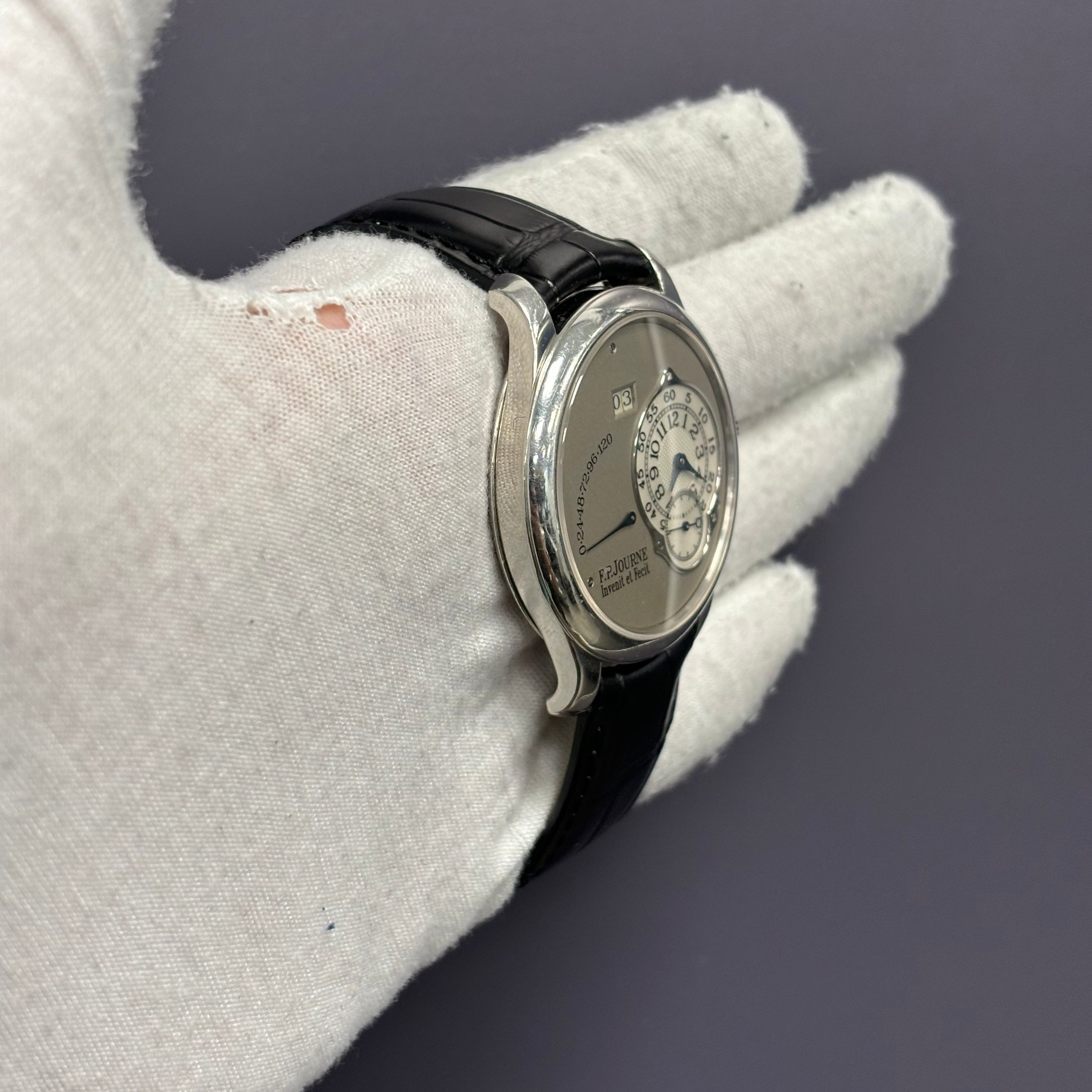 F.P. Journe Reserve 38mm Gray Dial Watch - Happy Jewelers Fine Jewelry Lifetime Warranty