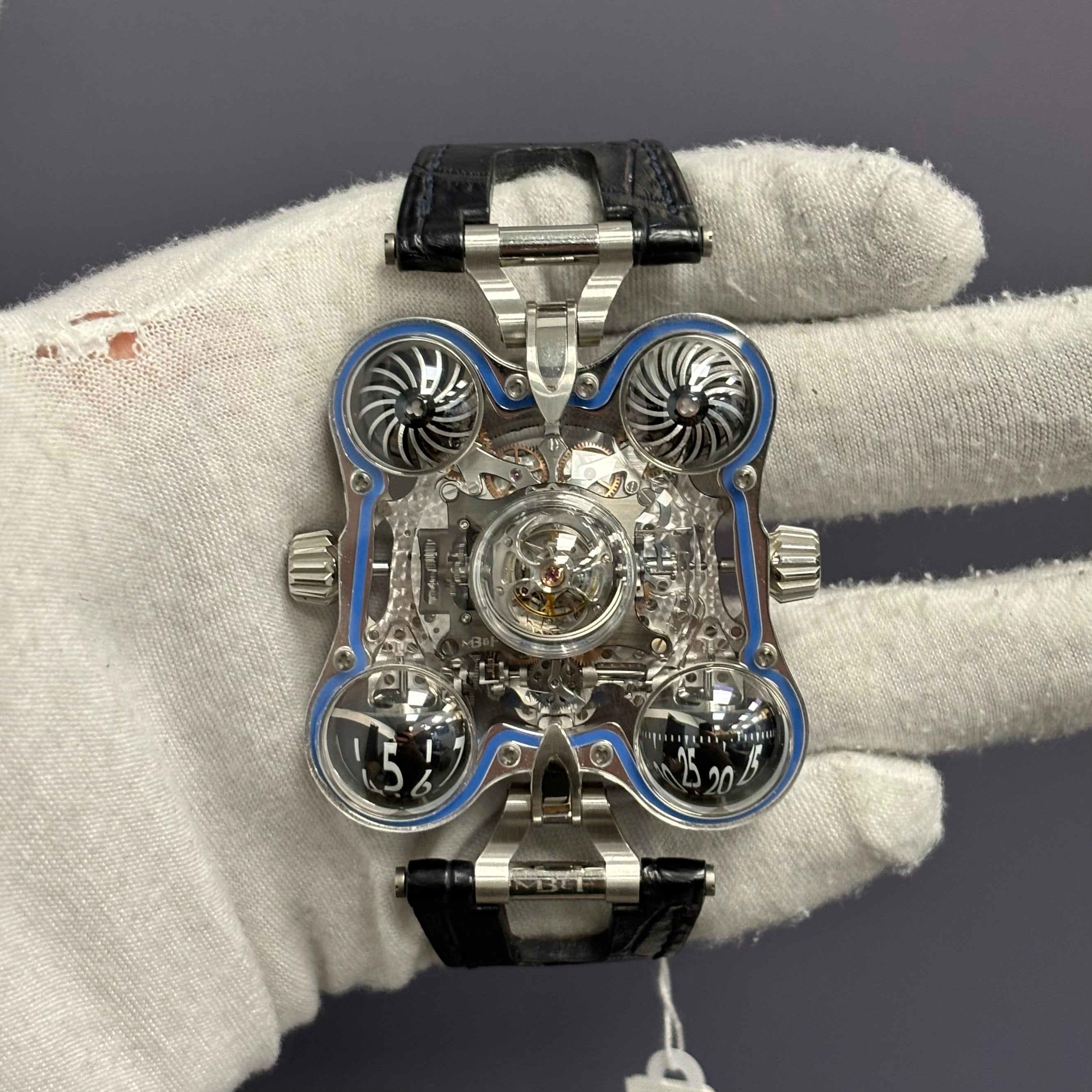 MB&F Horological 42mm Skeleton Dial Watch Reference# HM6SV - Happy Jewelers Fine Jewelry Lifetime Warranty