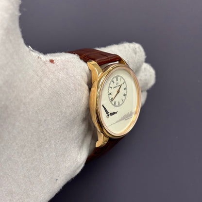 Jaquet Droz Atelier Petite Heure American Eagle 43mm White Dial Ref# J005033212 - Happy Jewelers Fine Jewelry Lifetime Warranty