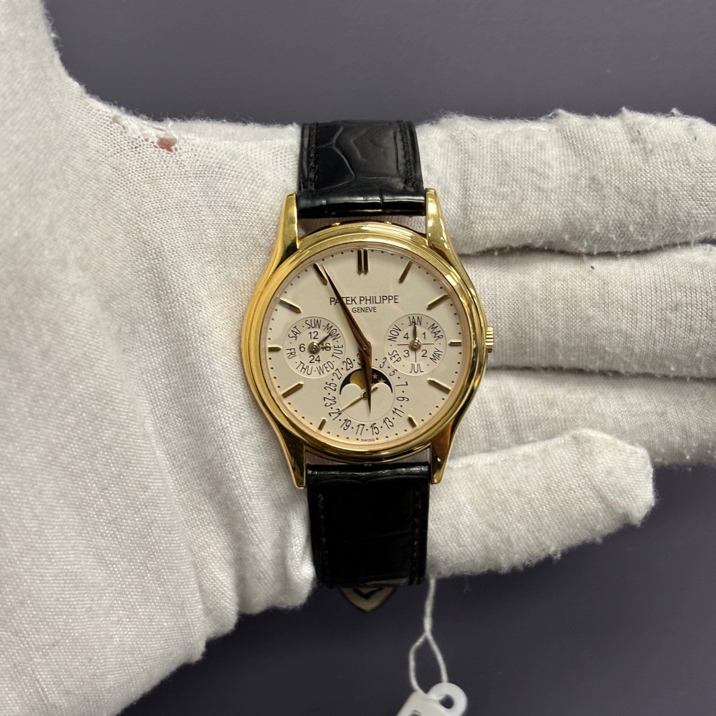 Patek Philippe Perpetual Calendar 37mm White Dial Watch Ref# 5140J - Happy Jewelers Fine Jewelry Lifetime Warranty