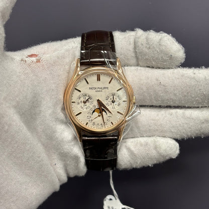 Patek Philippe Perpetual Calendar 37mm White Dial Watch Ref# 5140R-011 - Happy Jewelers Fine Jewelry Lifetime Warranty