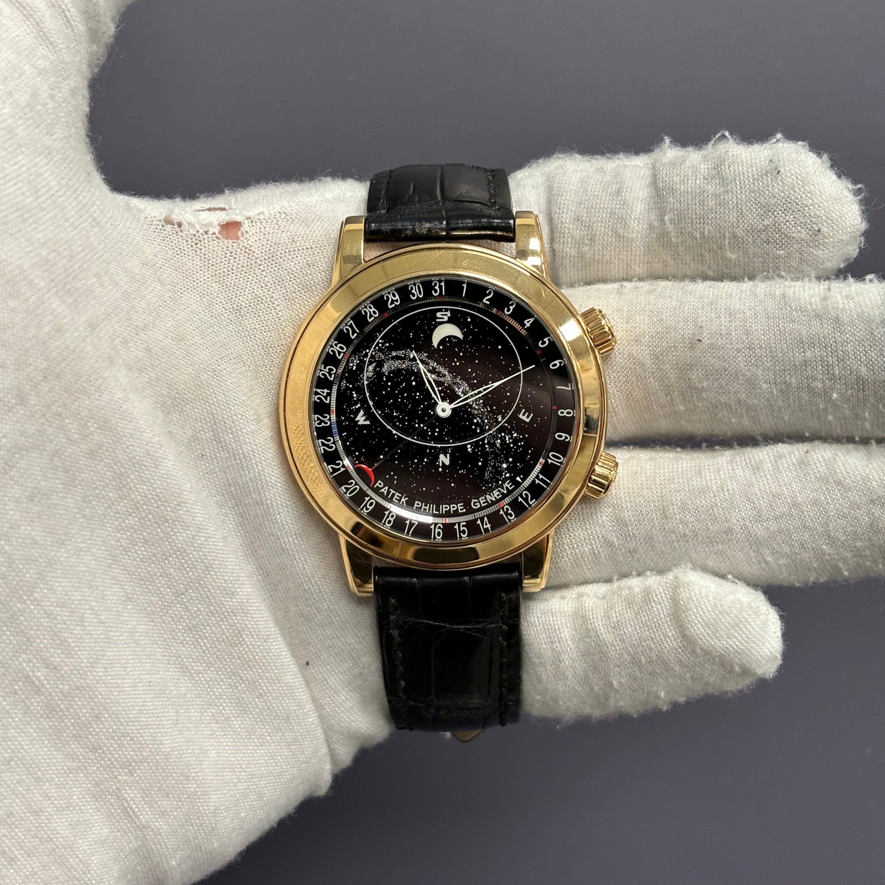 Patek Philippe Celestial 44mm Black Dial Watch Ref# 6102R - Happy Jewelers Fine Jewelry Lifetime Warranty