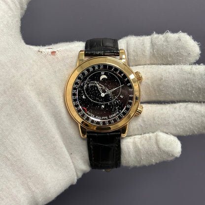 Patek Philippe Celestial 44mm Black Dial Watch Ref# 6102R - Happy Jewelers Fine Jewelry Lifetime Warranty