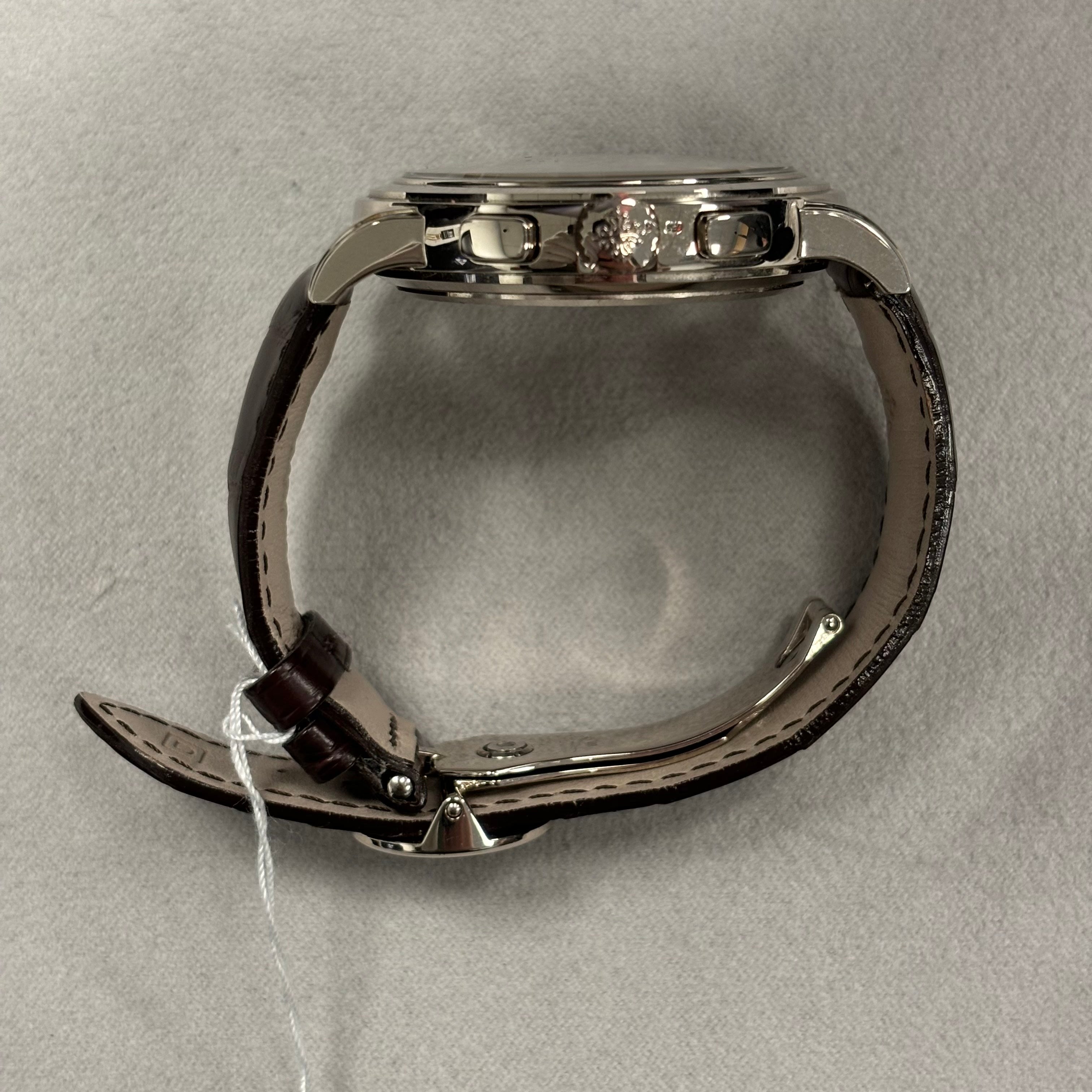 Patek Philippe Chronograph 42mm White Dial Watch Ref# 5070G-001 - Happy Jewelers Fine Jewelry Lifetime Warranty