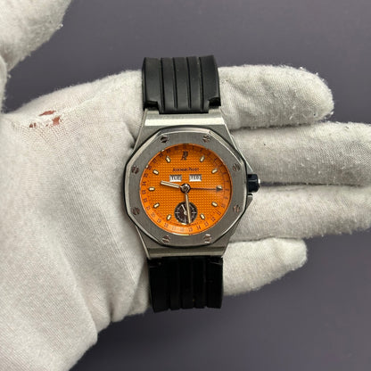 Audemars Piguet Royal Oak Offshore 38mm Orange Dial Watch Ref# 25808ST.O.0009.02 - Happy Jewelers Fine Jewelry Lifetime Warranty