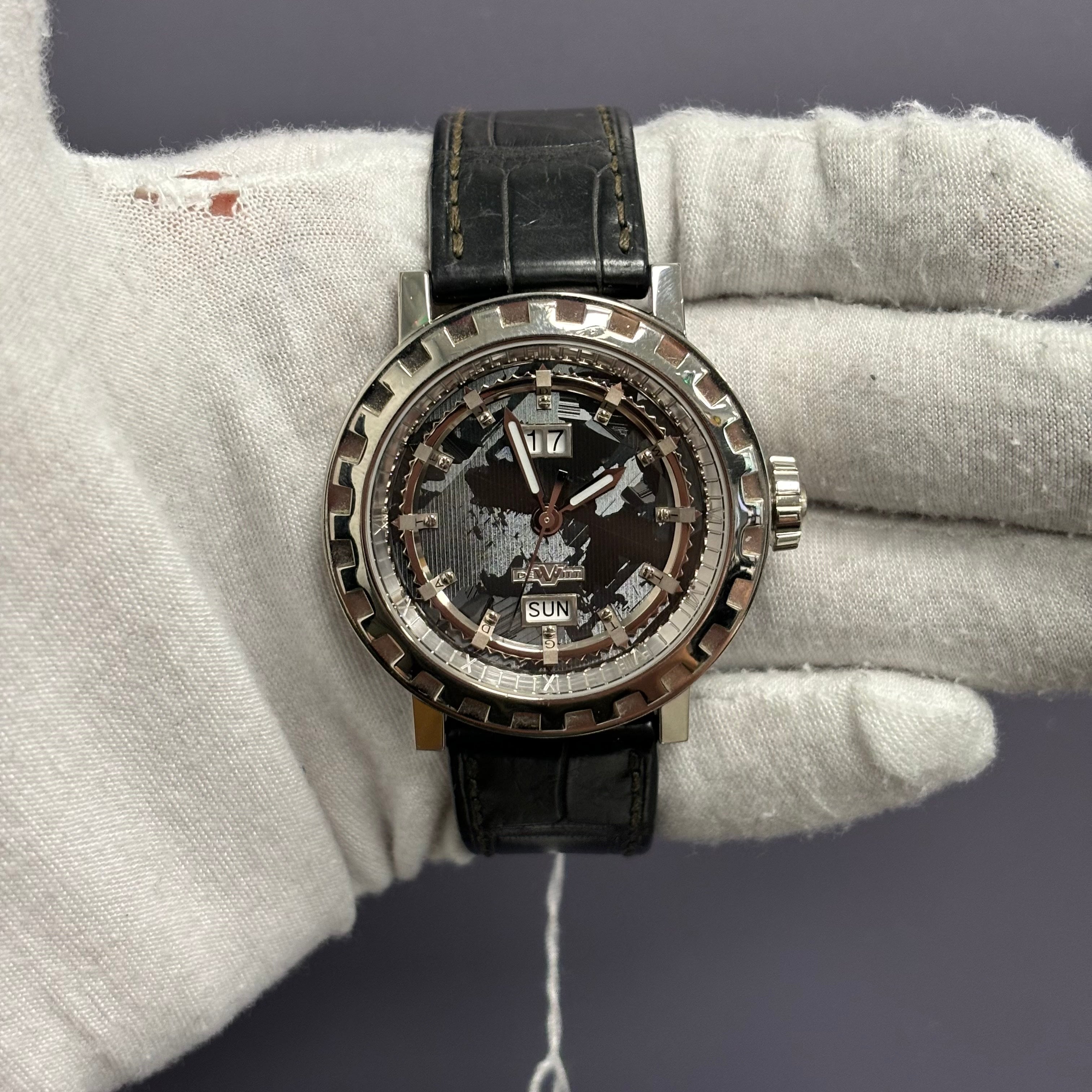 DeWitt Academia 42mm Black Dial Watch Ref# AC.1601.48.M623 - Happy Jewelers Fine Jewelry Lifetime Warranty