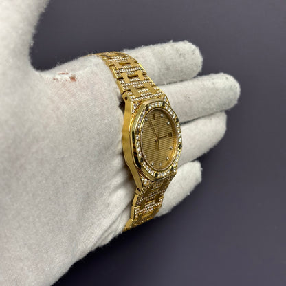 Audemars Piguet Royal Oak 35mm Diamond Dial Watch - Happy Jewelers Fine Jewelry Lifetime Warranty