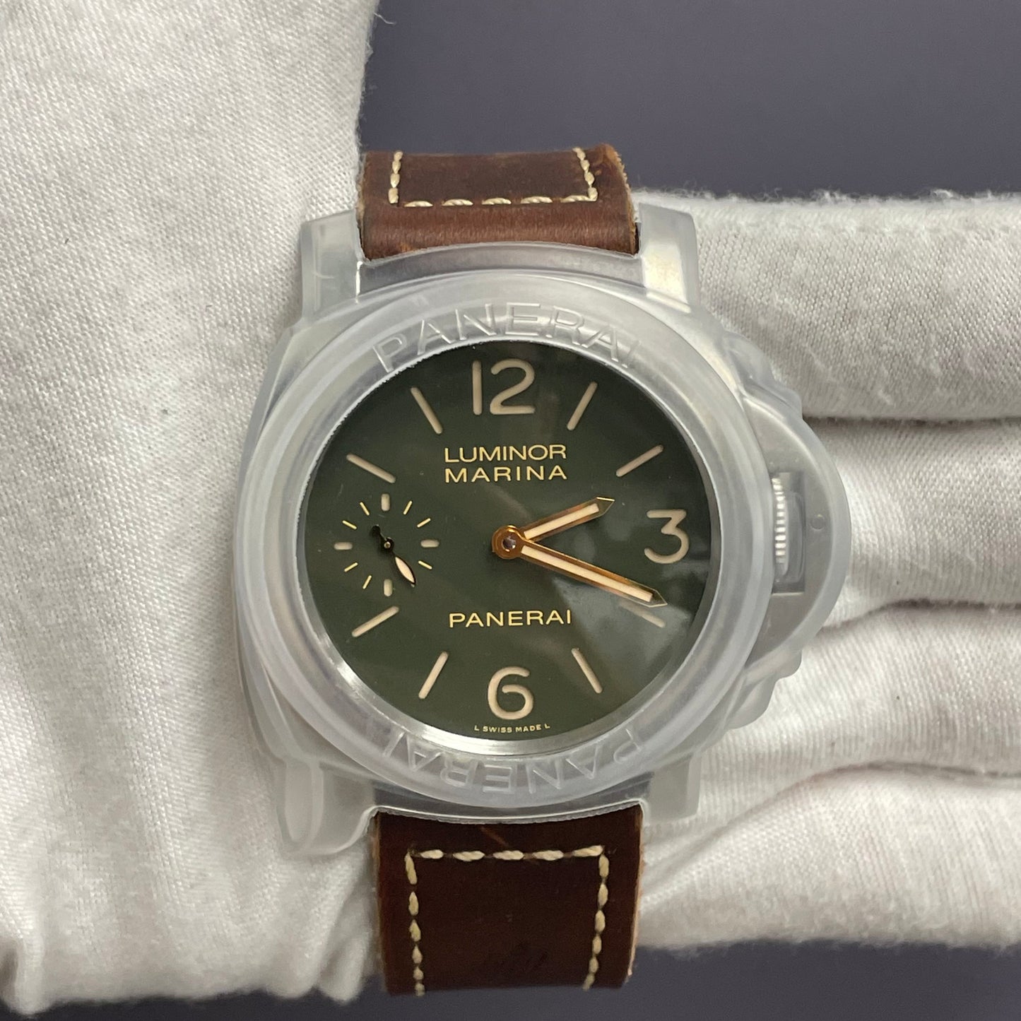 Panerai Luminor 44mm Green Dial Watch Ref# PAM00911