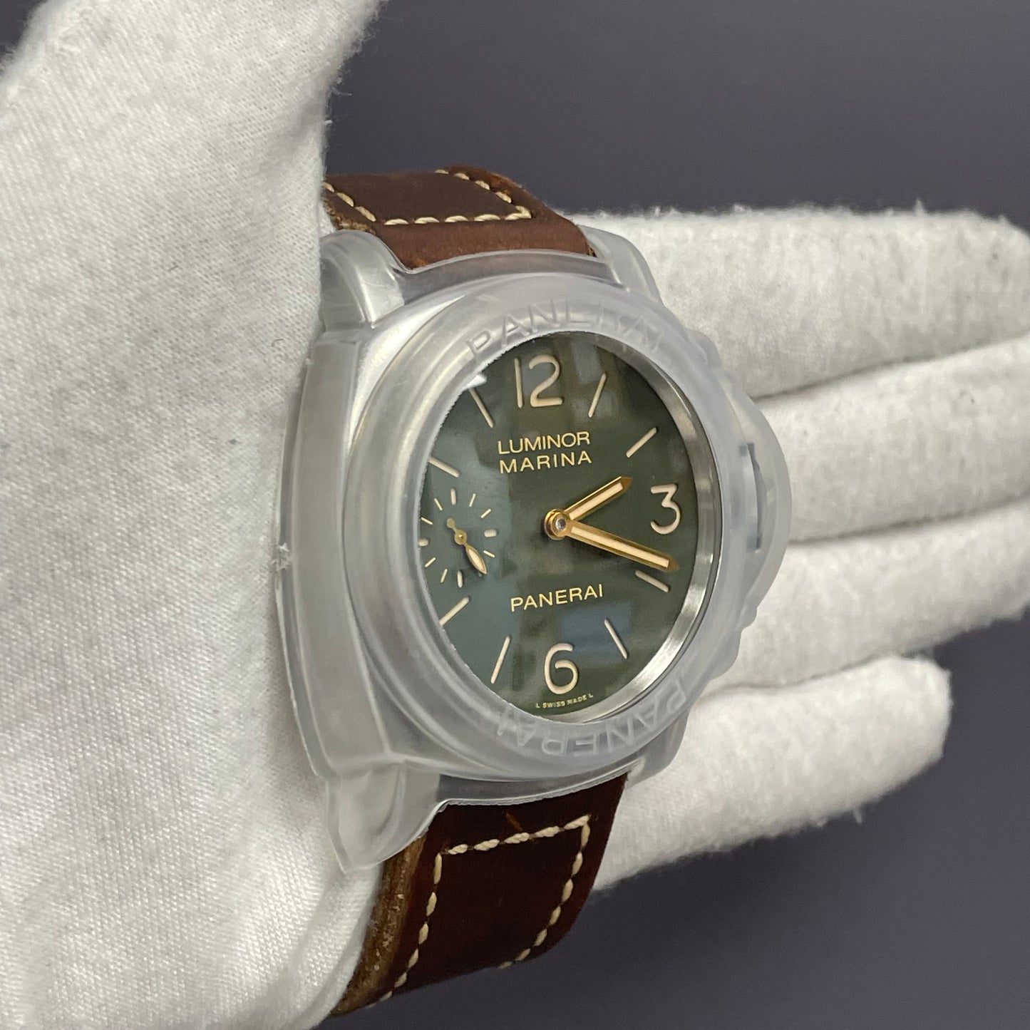 Panerai Luminor 44mm Green Dial Watch Ref# PAM00911