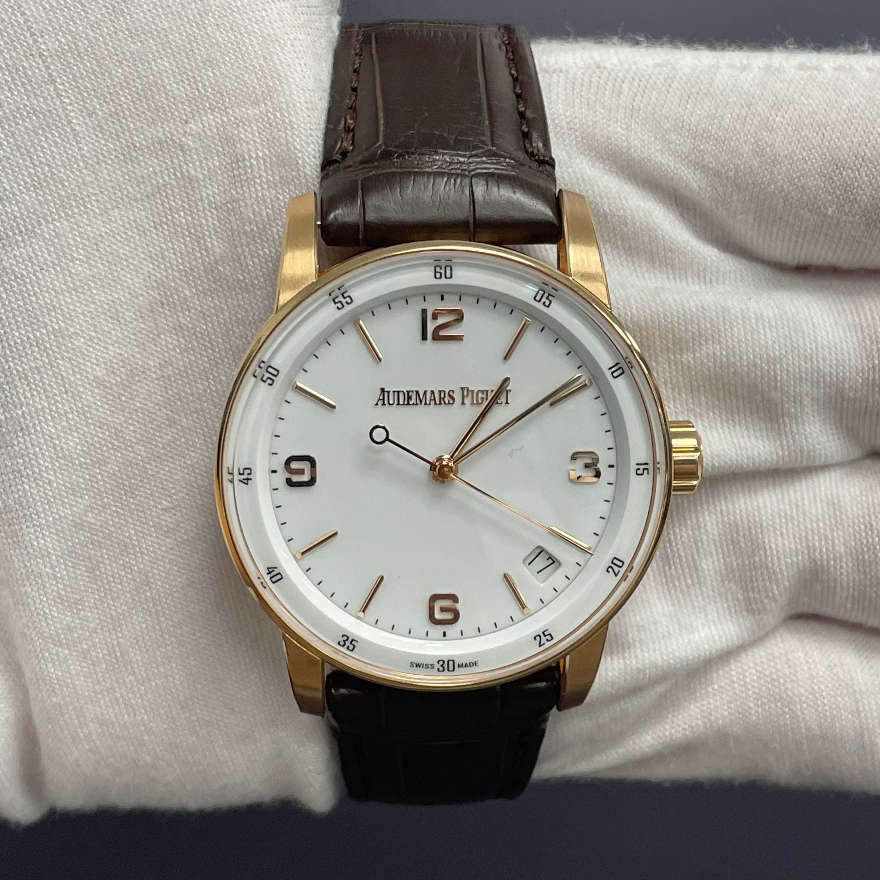 Audemars Piguet Code 11.59 41mm White Dial Watch Ref# 15210OR.OO.A099CR.01 - Happy Jewelers Fine Jewelry Lifetime Warranty