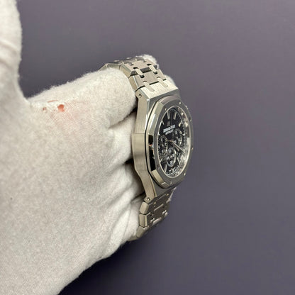 Audemars Piguet Royal Oak 41mm Black Dial Watch Ref# 26320ST.OO.1220ST.01 - Happy Jewelers Fine Jewelry Lifetime Warranty