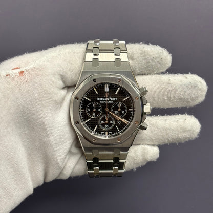 Audemars Piguet Royal Oak 41mm Black Dial Watch Ref# 26320ST.OO.1220ST.01 - Happy Jewelers Fine Jewelry Lifetime Warranty