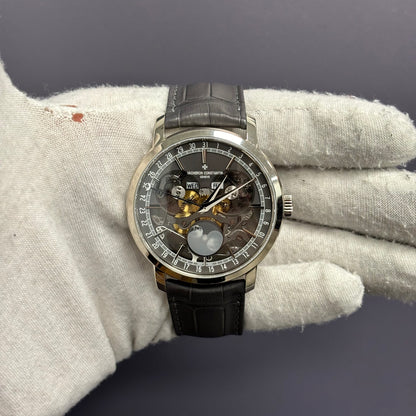 Vacheron Constantin Complete Calendar 41mm Openwork Dial Watch Ref# 4020T/000G-B655 - Happy Jewelers Fine Jewelry Lifetime Warranty