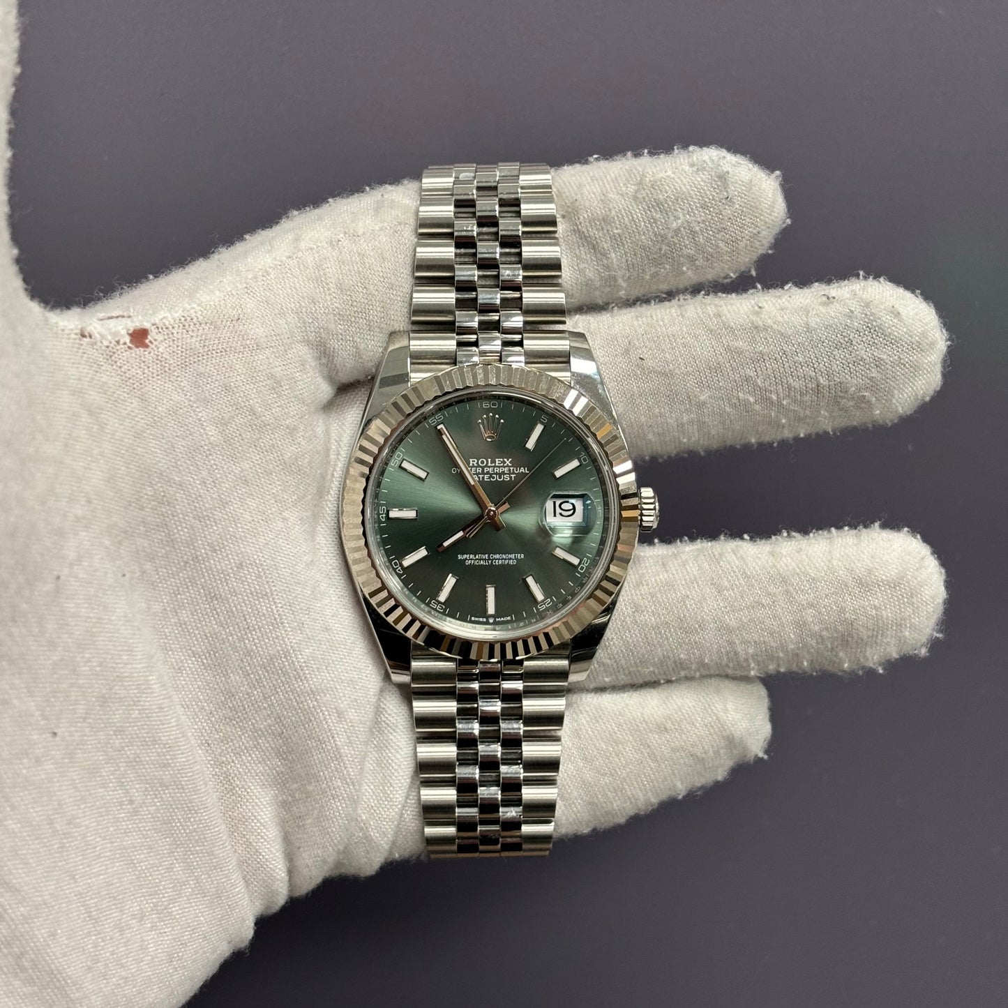 Rolex Datejust 41mm Green Dial Watch Ref# 126334