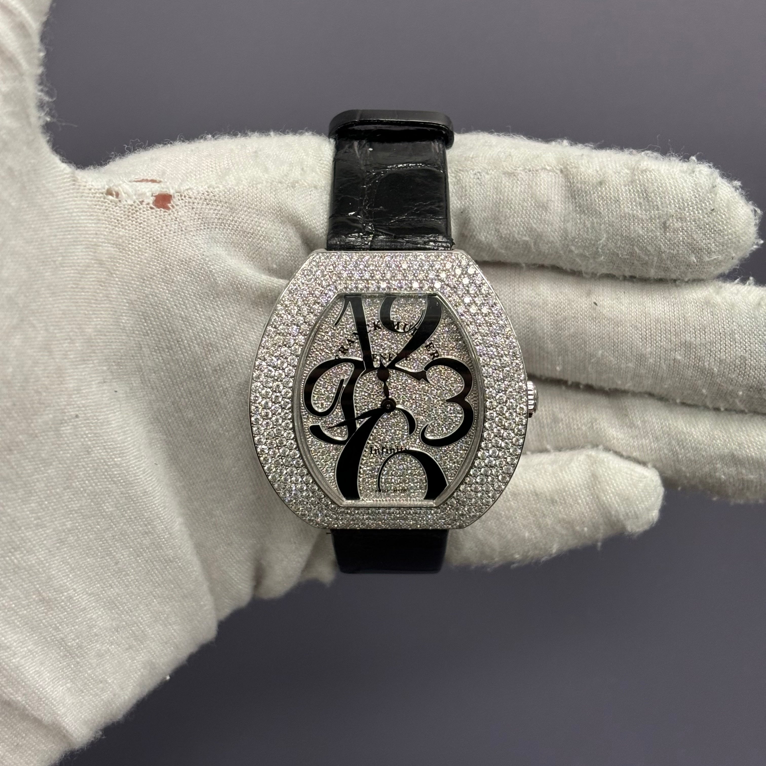 Franck Infinity 41mm Pave Dial Watch Ref# 3540 QZ A D4 CD OG - Happy Jewelers Fine Jewelry Lifetime Warranty