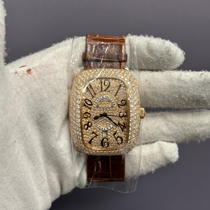 Franck Galet 37mm Pave Dial Watch Ref# 3000 H SC DT V D3 CD - Happy Jewelers Fine Jewelry Lifetime Warranty