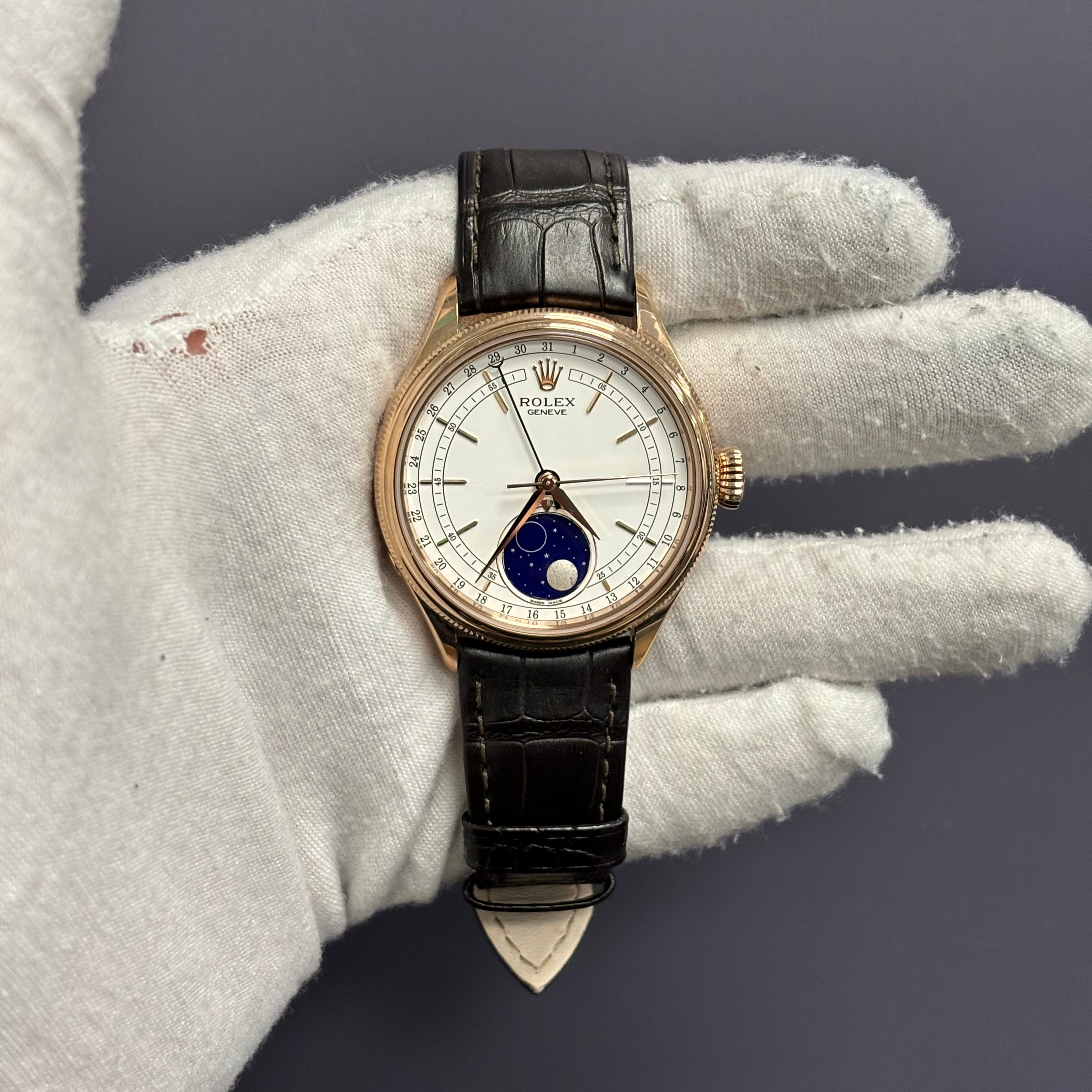 Rolex Cellini 39mm White Dial Watch Ref# 50535 - Happy Jewelers Fine Jewelry Lifetime Warranty