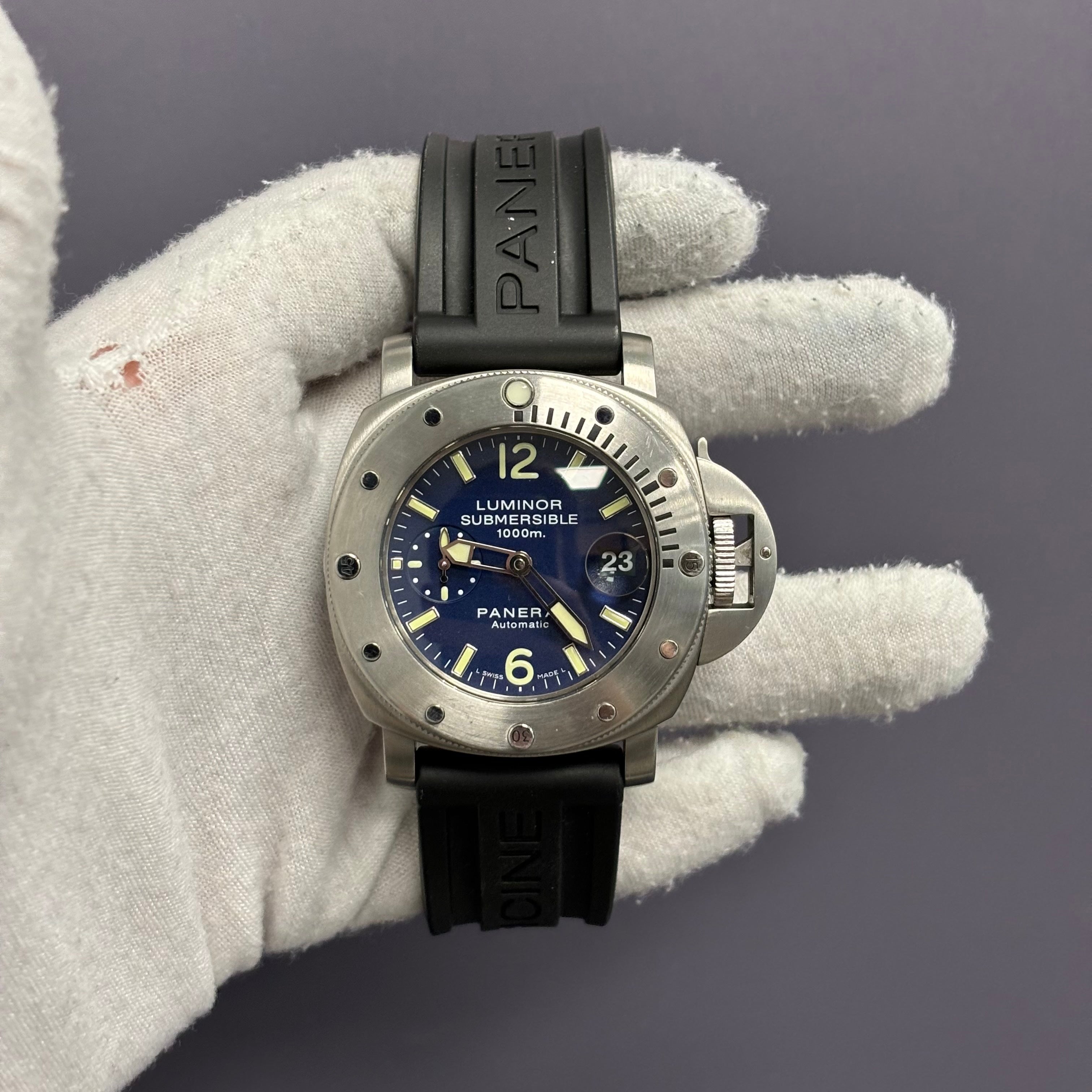 Panerai Luminor 44mm Blue Dial Watch Ref# PAM00087 - Happy Jewelers Fine Jewelry Lifetime Warranty