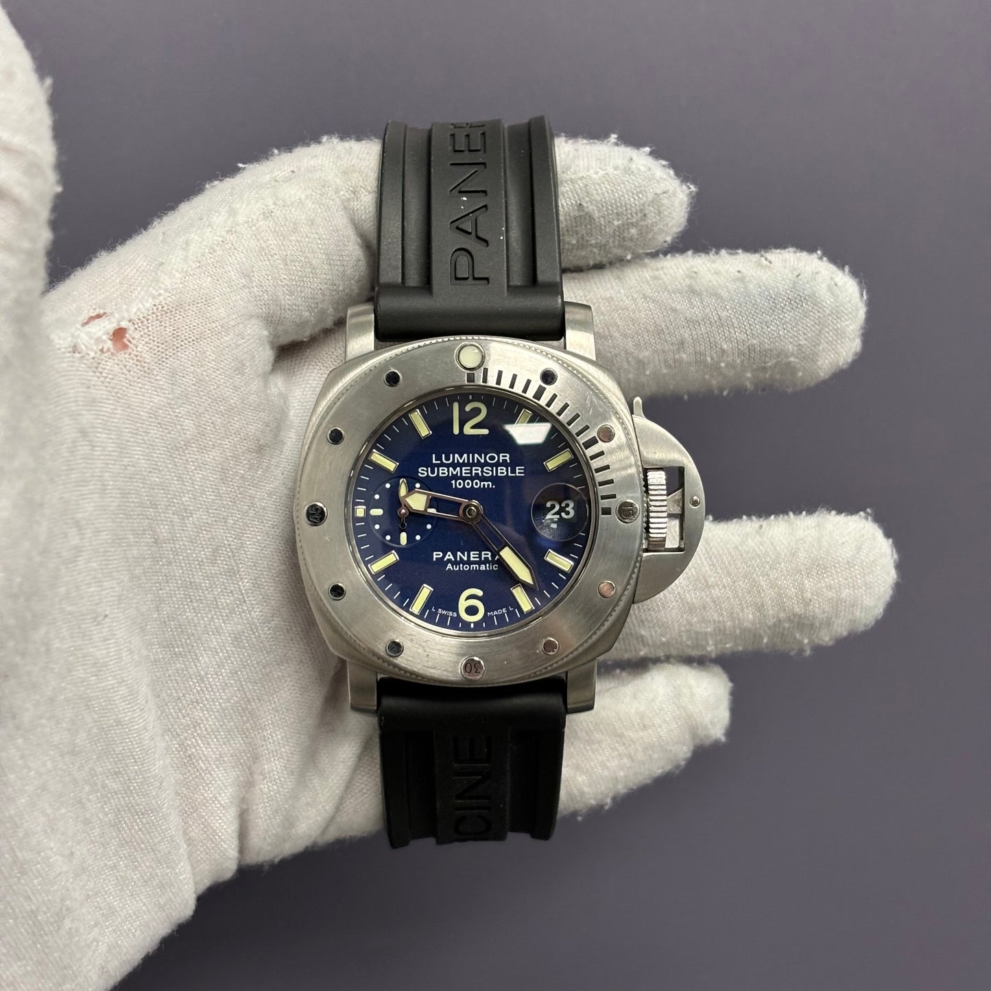 Panerai Luminor 44mm Blue Dial Watch Ref# PAM00087