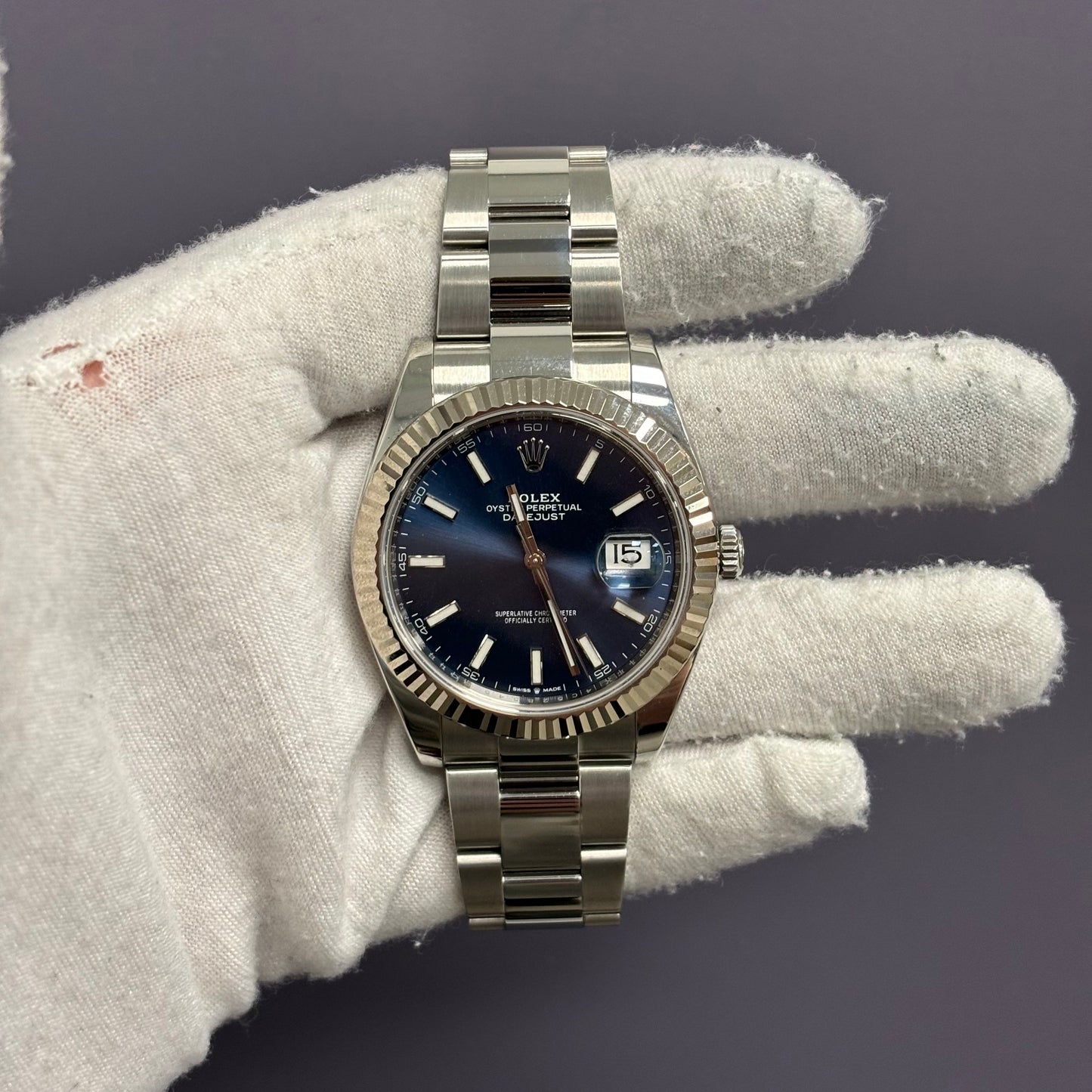 Rolex Datejust 41mm Blue Dial Watch Ref# 126334