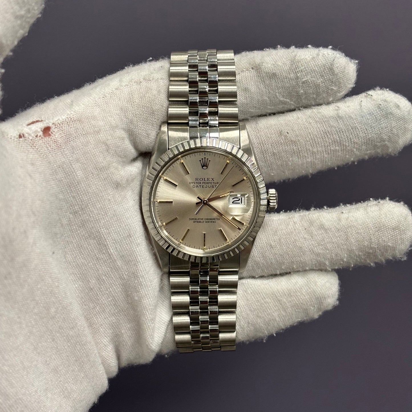 Rolex Datejust 36mm Silver Dial Watch Ref# 16030