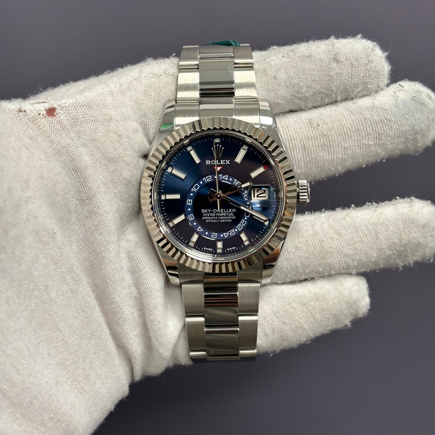 Rolex Sky-Dweller 42mm Blue Dial Watch Ref# 326934