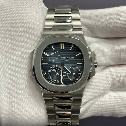 Patek Philippe Nautilus 40.5mm Blue Dial Watch Ref# 5712/1A-001 - Happy Jewelers Fine Jewelry Lifetime Warranty