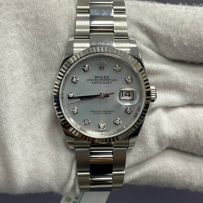 Rolex Datejust 36mm MOP Dial Watch Ref# 126234 - Happy Jewelers Fine Jewelry Lifetime Warranty