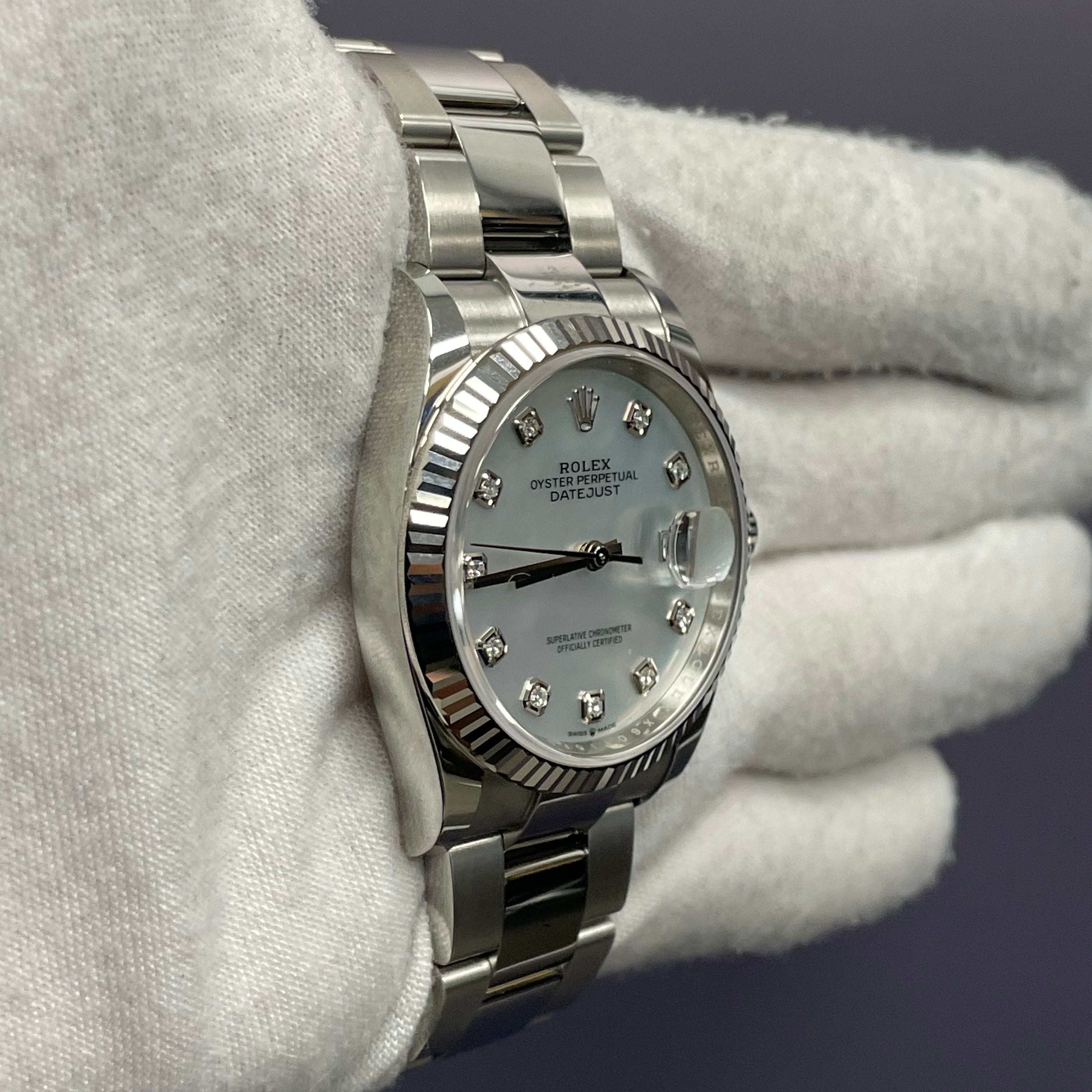 Rolex Datejust 36mm MOP Dial Watch Ref# 126234 - Happy Jewelers Fine Jewelry Lifetime Warranty