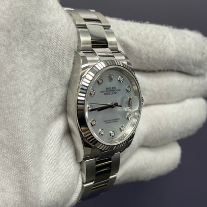 Rolex Datejust 36mm MOP Dial Watch Ref# 126234 - Happy Jewelers Fine Jewelry Lifetime Warranty