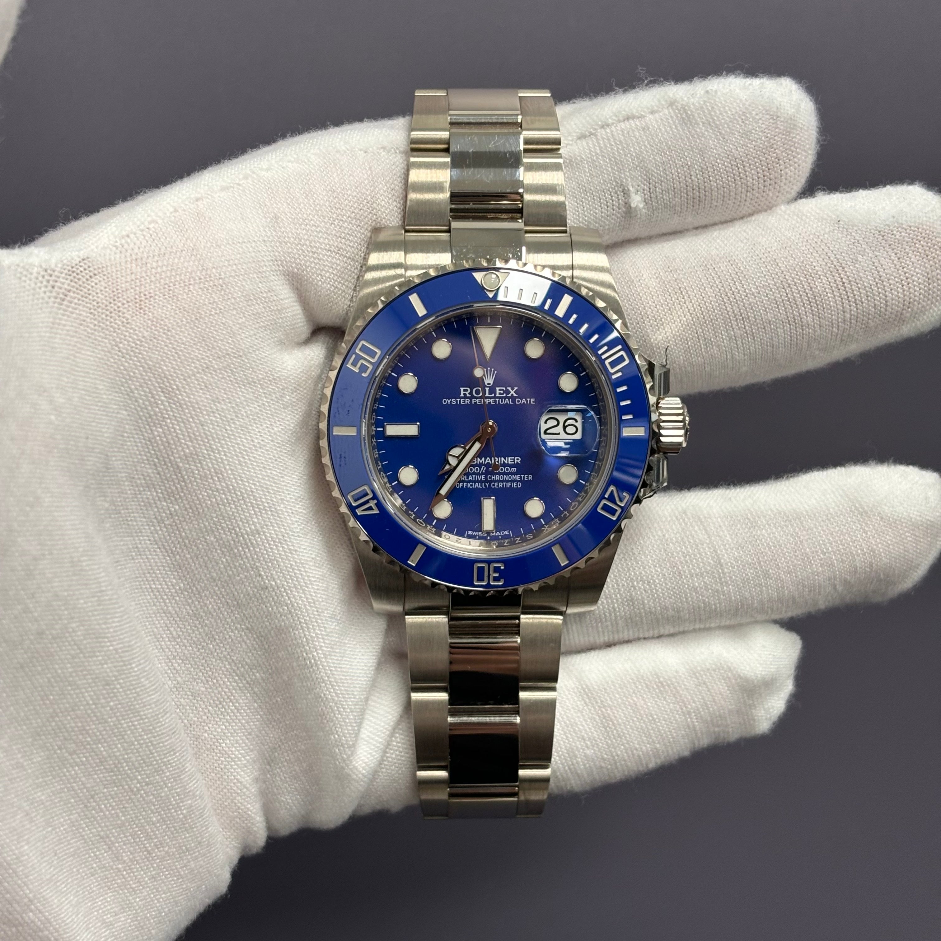 Rolex Submariner 40mm Blue Dial Watch Ref# 116619LB - Happy Jewelers Fine Jewelry Lifetime Warranty
