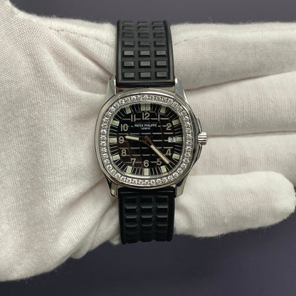 Patek Philippe Aquanaut 28mm Black Dial Watch Ref# 4961A-001 - Happy Jewelers Fine Jewelry Lifetime Warranty