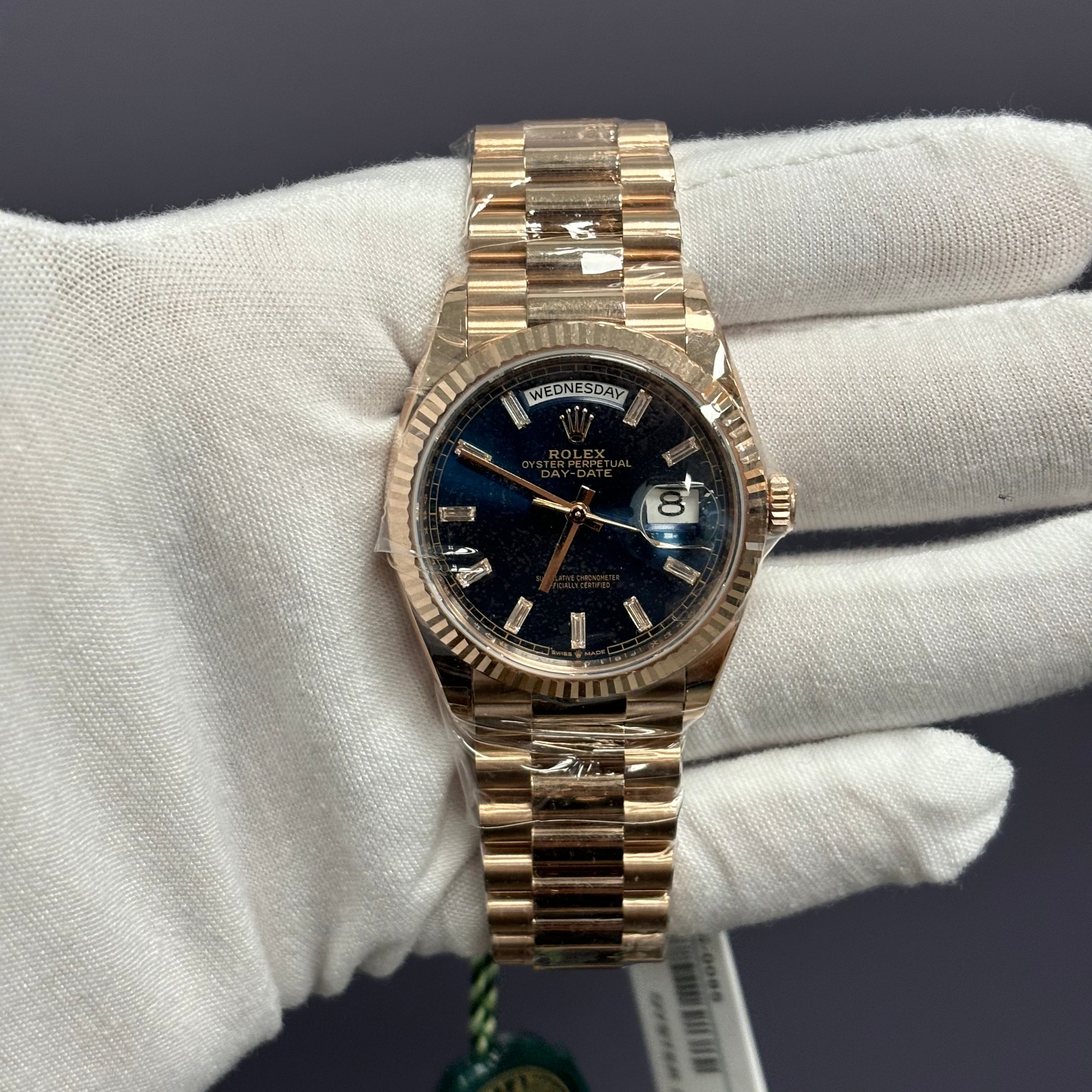 Rolex Day-Date 36mm Blue Dial Watch Ref# 128235 - Happy Jewelers Fine Jewelry Lifetime Warranty