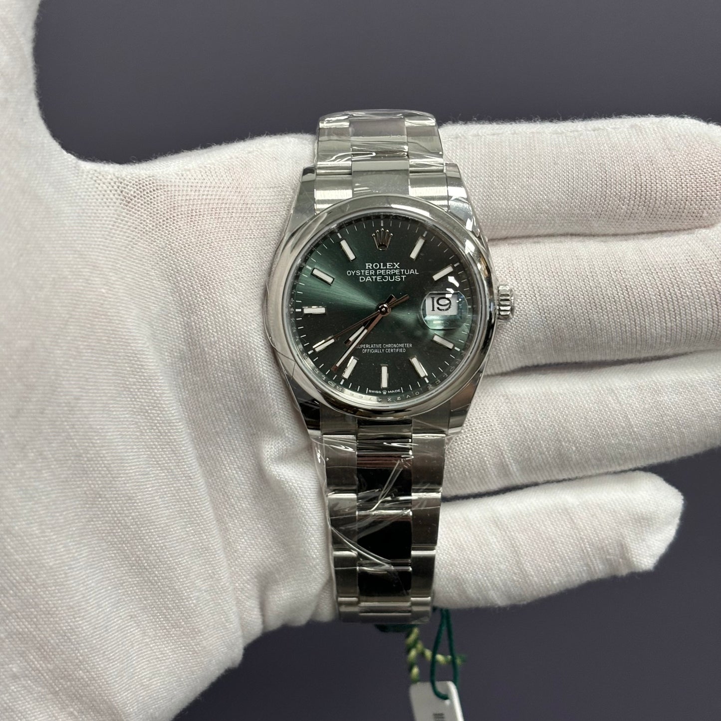 Rolex Datejust 36mm Green Dial Watch Ref# 126200