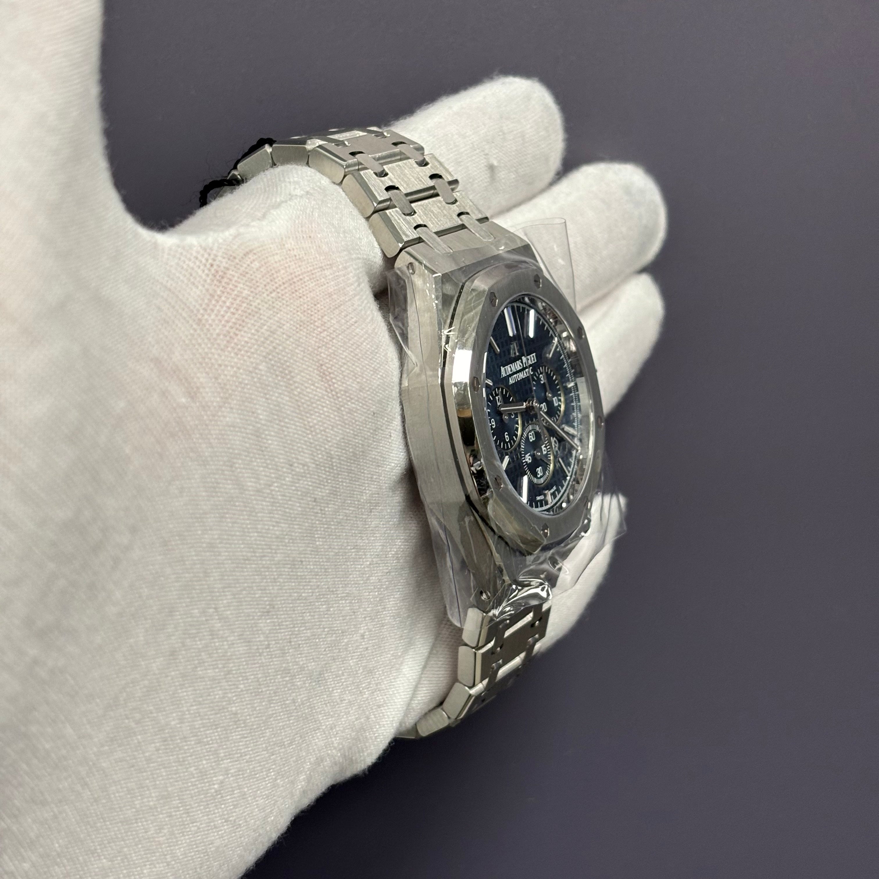 Audemars Piguet Royal Oak 41mm Blue Dial Watch Ref# 26320ST.OO.1220ST.03 - Happy Jewelers Fine Jewelry Lifetime Warranty