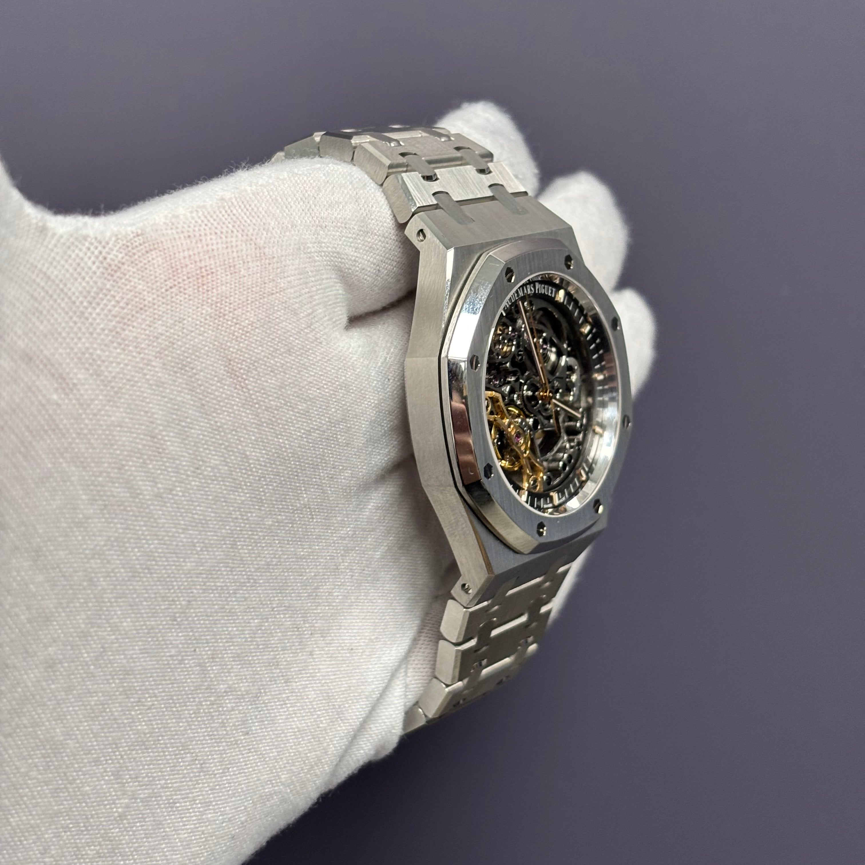Audemars Piguet Offshore 41mm Openwork Dial Watch Ref# 15407ST.OO.1220ST.01 - Happy Jewelers Fine Jewelry Lifetime Warranty