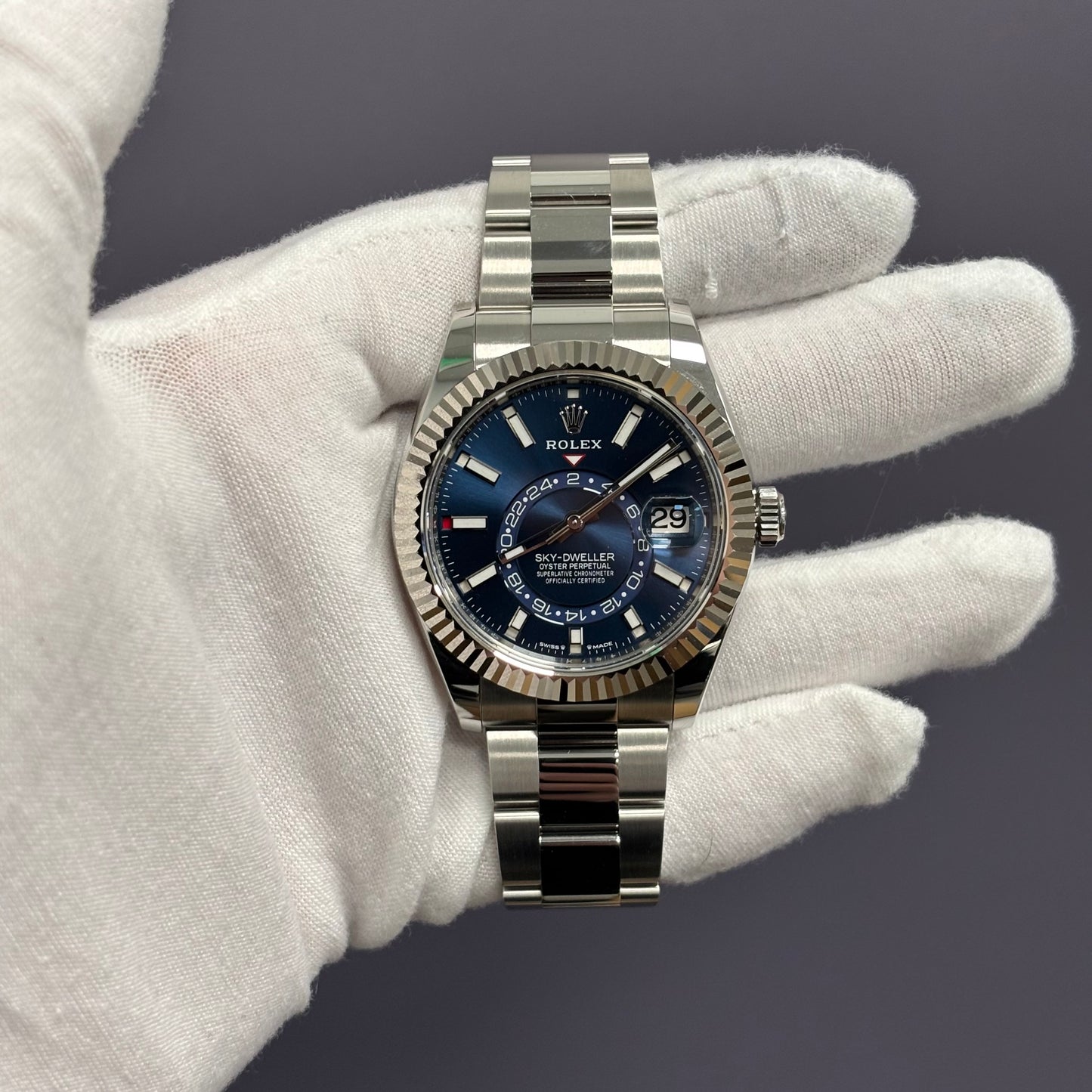 Rolex Sky-Dweller 42mm Blue Dial Watch Ref# 336934