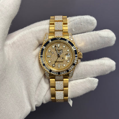 Rolex GMT-Master II 40mm Pave Dial Watch Ref# 116758SA - Happy Jewelers Fine Jewelry Lifetime Warranty
