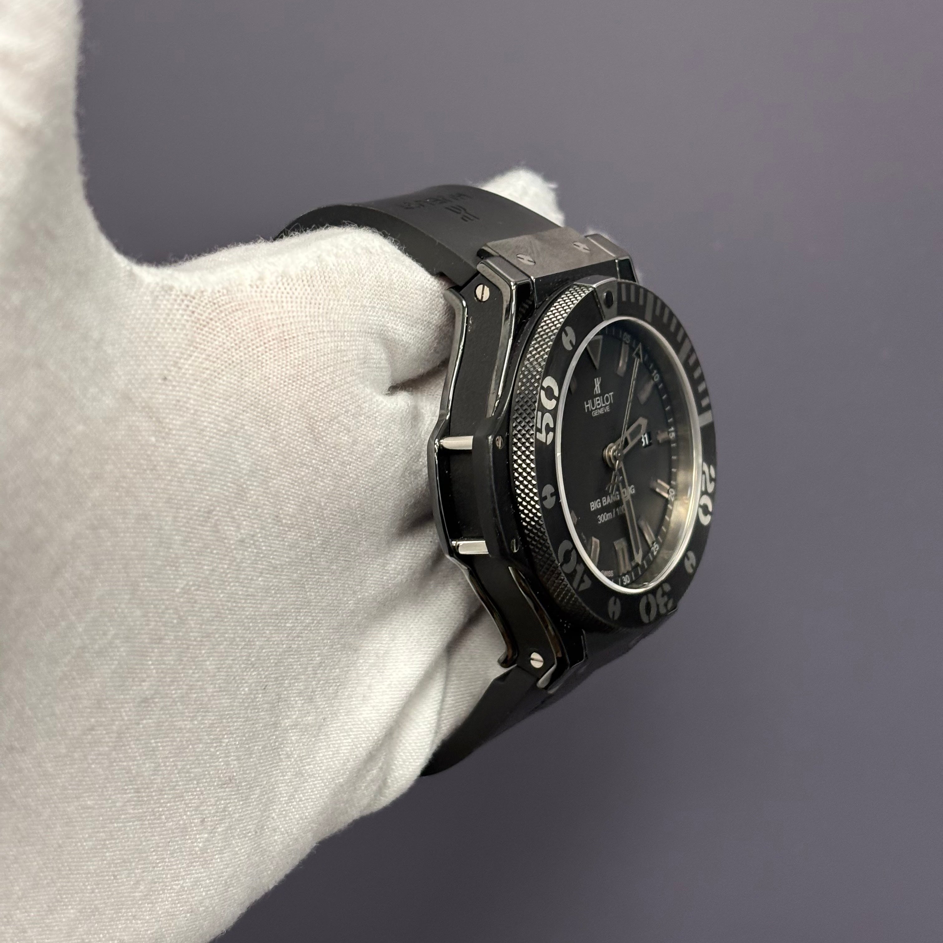 Hublot Big Bang 48mm Black Dial Watch Ref# 322.CM.1110.RX - Happy Jewelers Fine Jewelry Lifetime Warranty