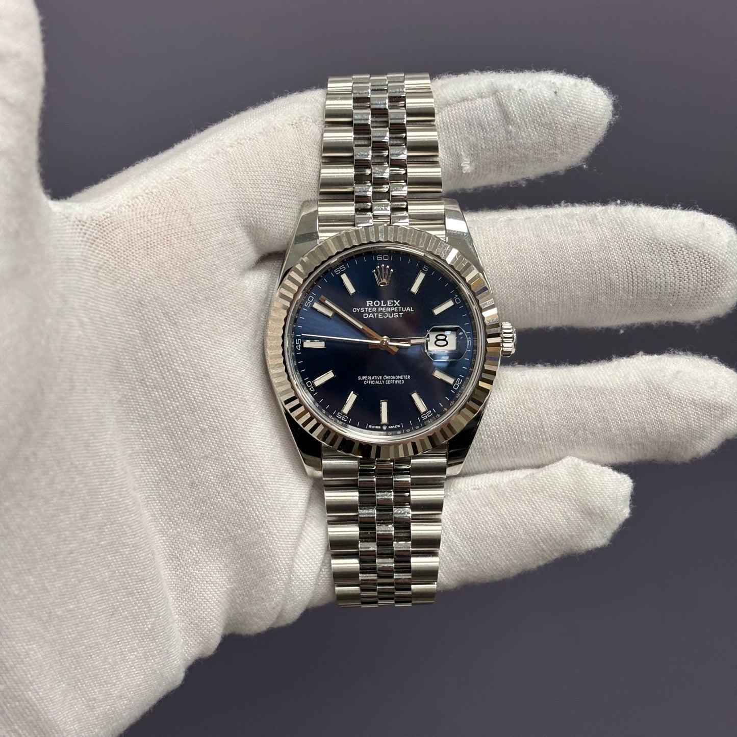 Rolex Datejust 41mm Blue Dial Watch Ref# 126334