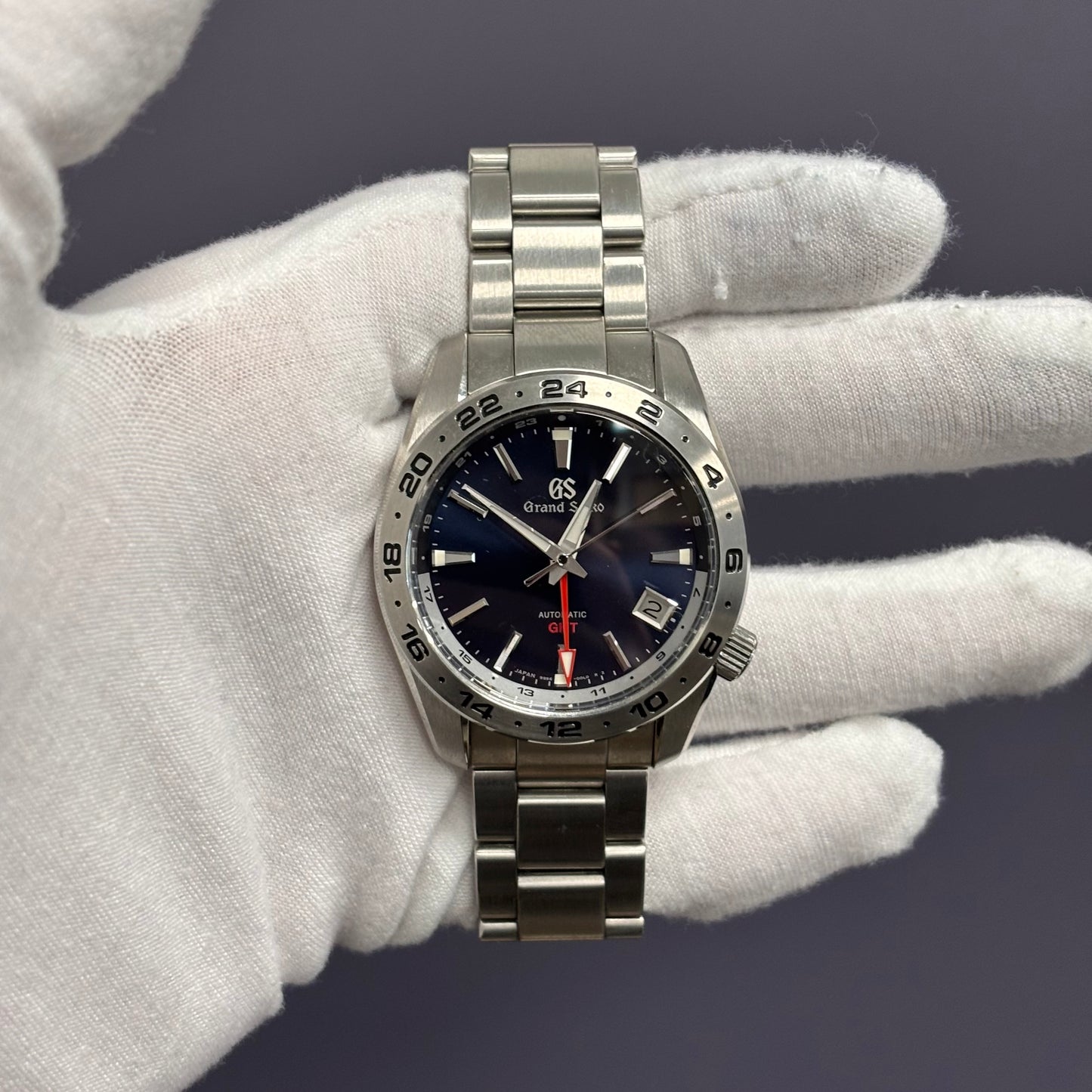 Grand Seiko GMT 40.5mm Blue Dial Ref# SBGM245