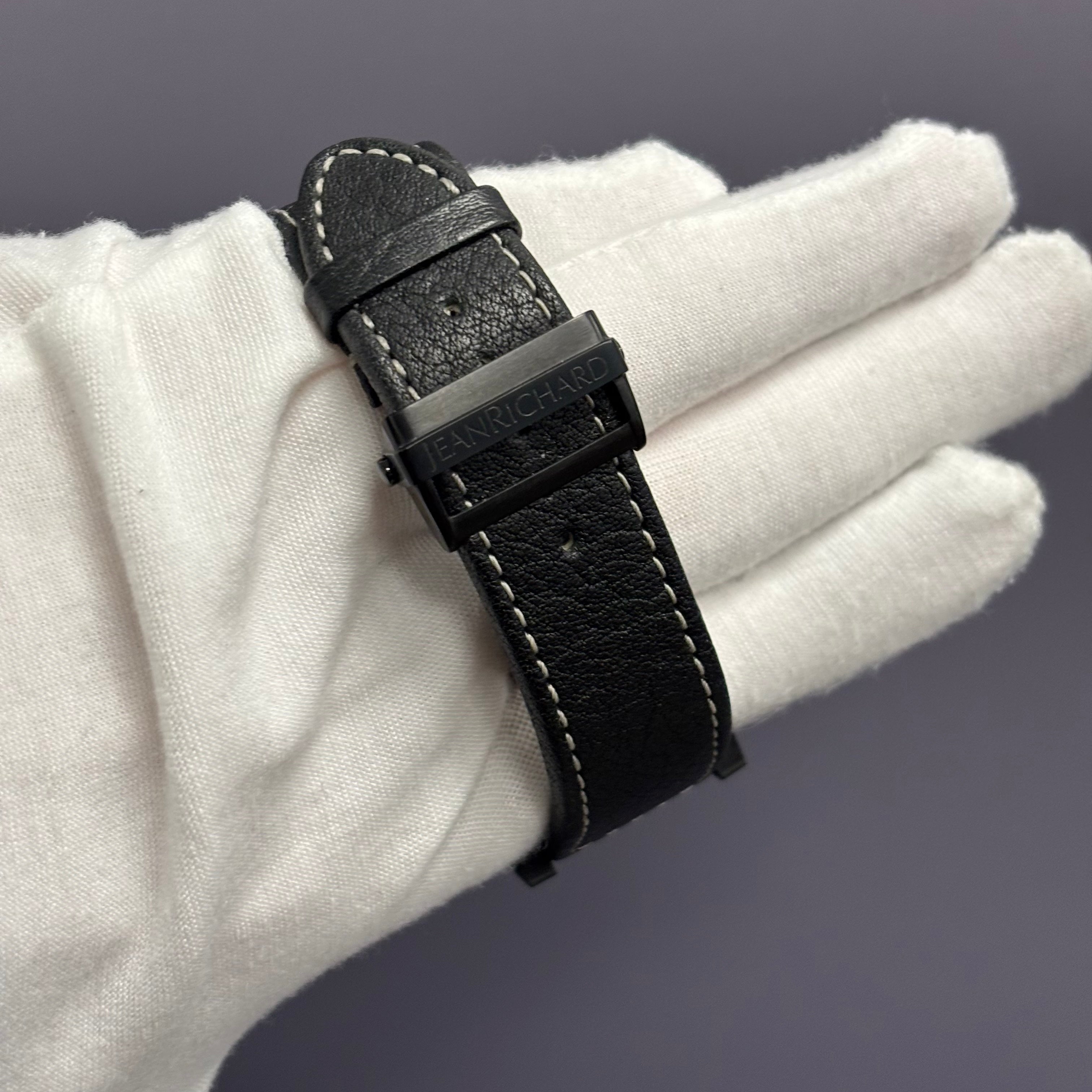 JeanRichard MV Agusta 43mm White Dial Watch Ref# 65120-28-11A-AE6D - Happy Jewelers Fine Jewelry Lifetime Warranty