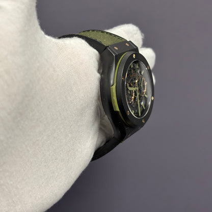 Hublot Classic Fusion 45mm Openwork Dial Watch Ref# 525.CI.0180.NR.HOW - Happy Jewelers Fine Jewelry Lifetime Warranty