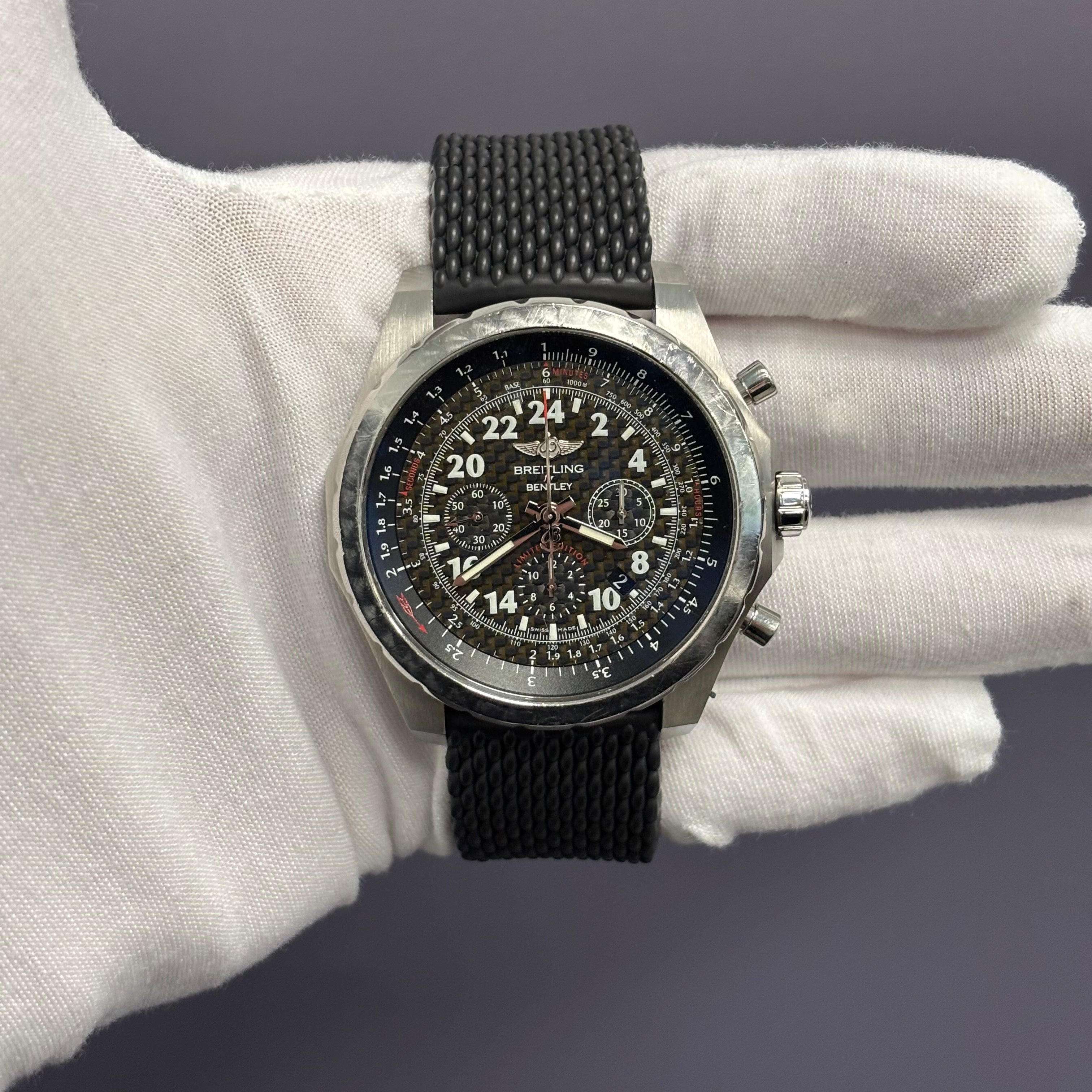 Breitling Bentley 49mm Carbon Dial Watch Ref# AB0220 - Happy Jewelers Fine Jewelry Lifetime Warranty