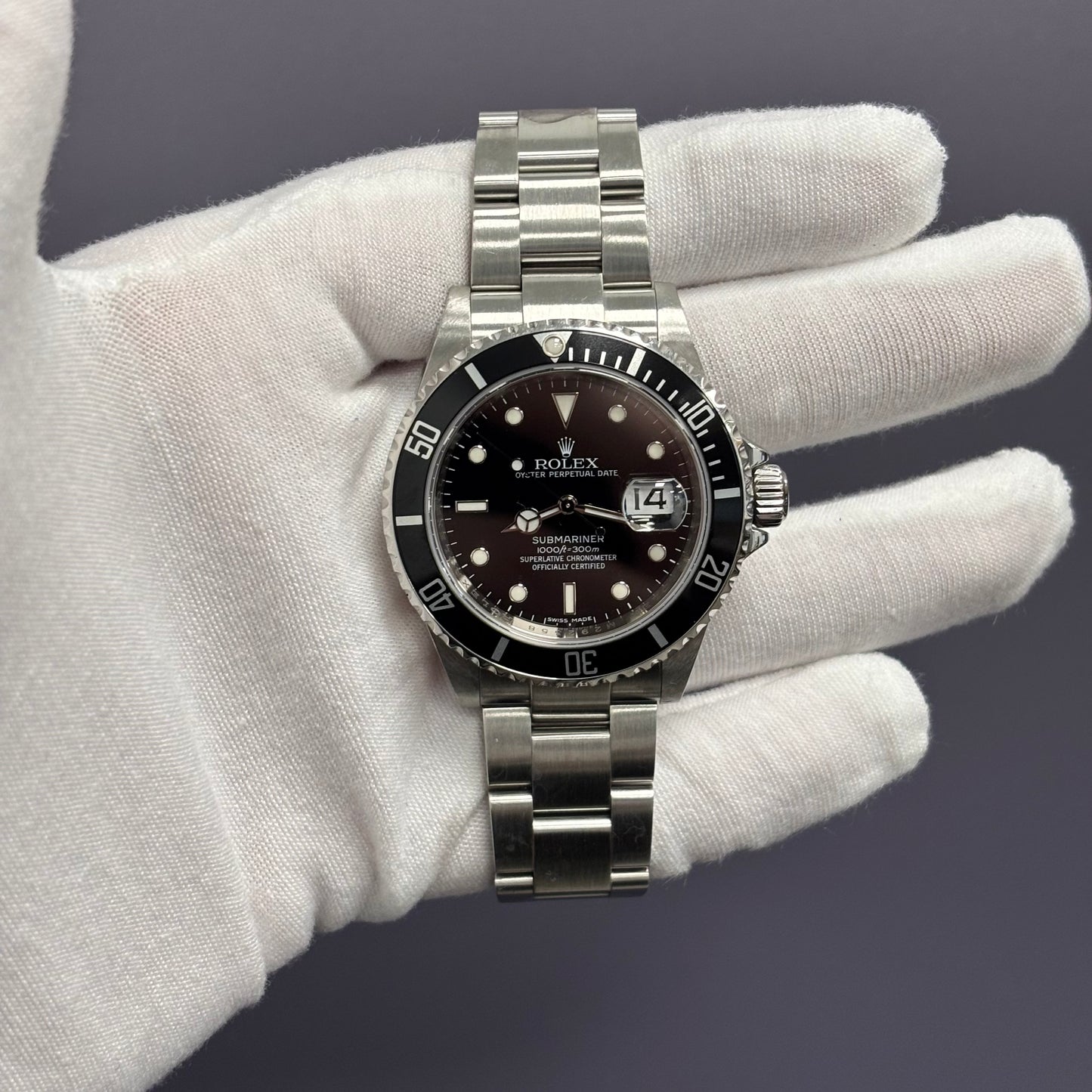 Rolex Submariner 40mm Black Dial Watch Ref# 16610