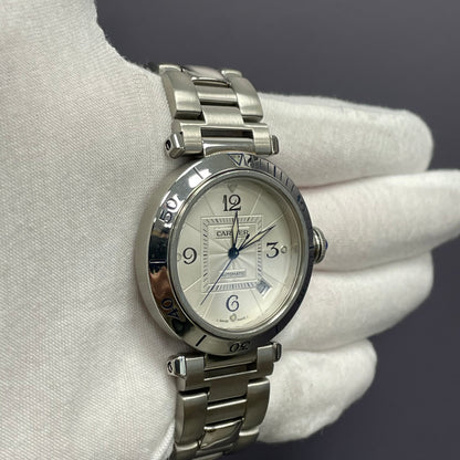 Cartier Pasha De Cartier 38mm White Dial Watch Ref# 2378 - Happy Jewelers Fine Jewelry Lifetime Warranty