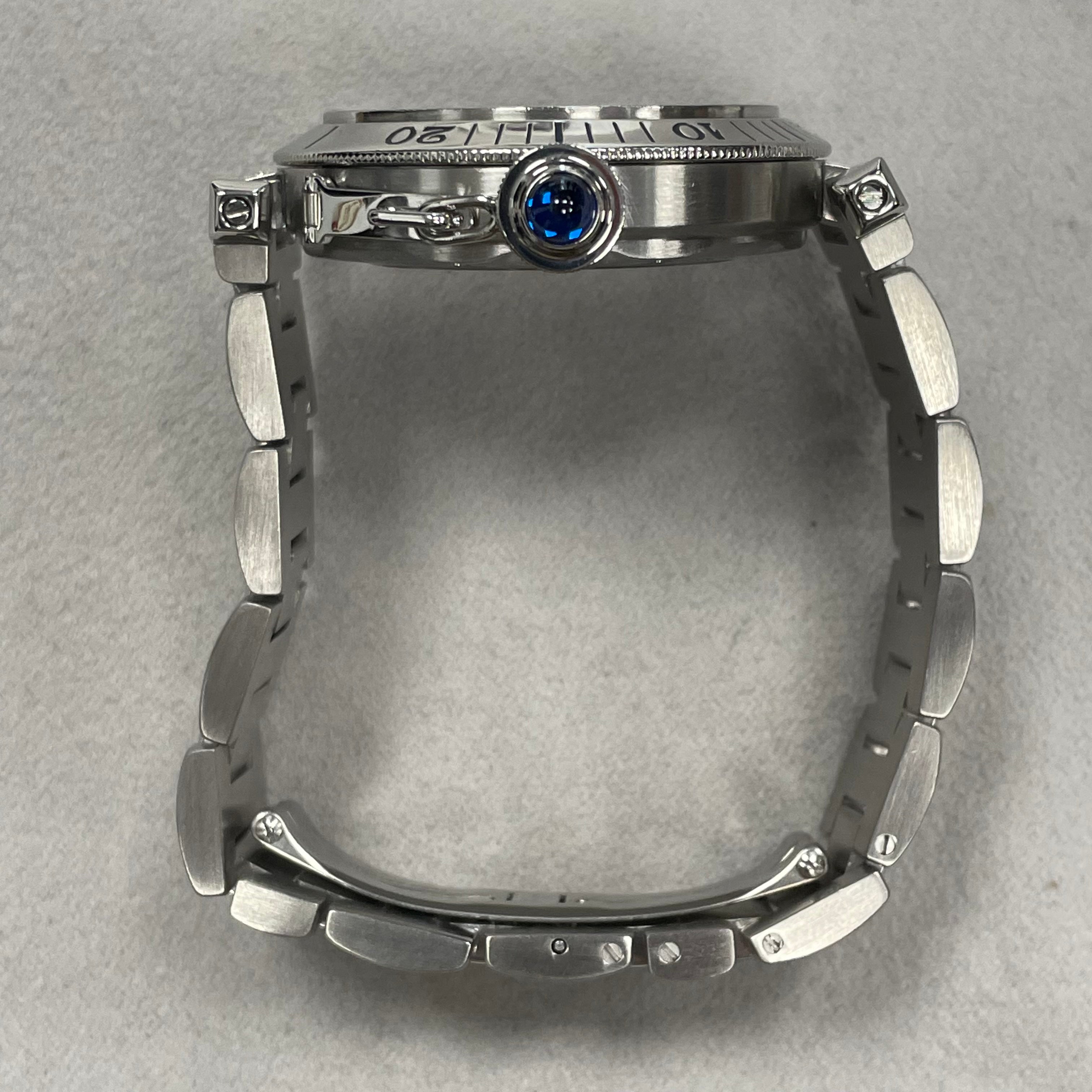 Cartier Pasha De Cartier 38mm White Dial Watch Ref# 2378 - Happy Jewelers Fine Jewelry Lifetime Warranty