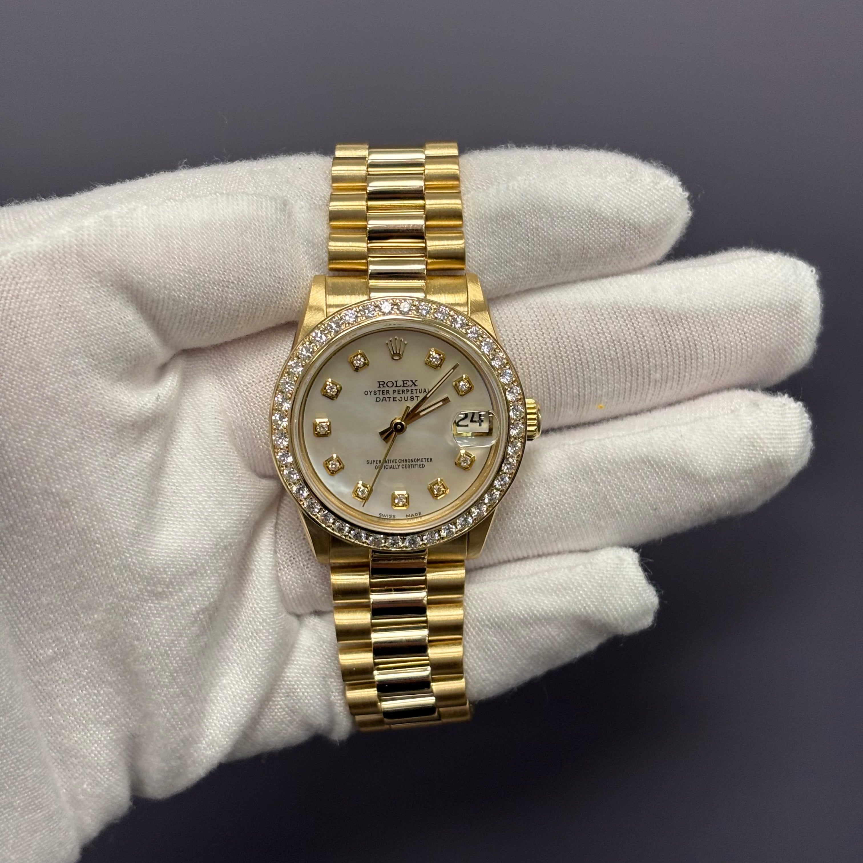 Rolex Datejust 31mm Custom MOP Dial Watch Ref# 68278 - Happy Jewelers Fine Jewelry Lifetime Warranty